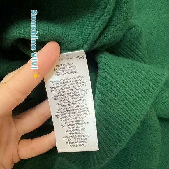 NEW POLO Ralph Lauren Wool Alpaca Pullover Zip Neck Sweater Green Men's small - Picture 7 of 11